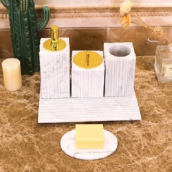 Volakas  Luxury Home Hotel Decor  Marble Bathroom Accessory Set