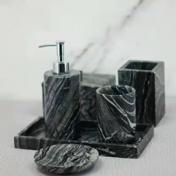 Natural  Stone Marble  Bathroom Accessories Set