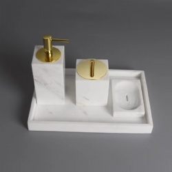 Volakas  Luxury Home Hotel Decor  Marble Bathroom Accessory Set