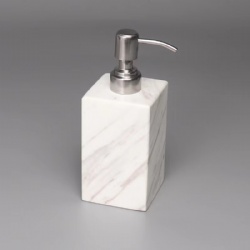 Volakas  white  marble soap dispenser with sturdy  pump