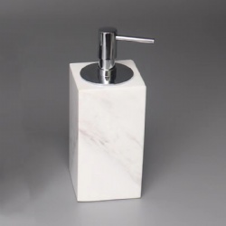 Volakas  white  marble soap dispenser with sturdy  pump