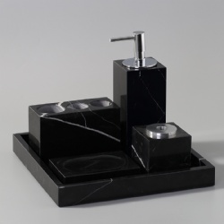 black  marble bathroom set  match in any style  bathroom