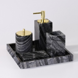 Natural  Stone Marble  Bathroom Accessories Set