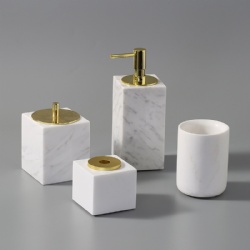 modern and stylish collection of marble bathroom accessories