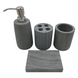 Full set Sandstone marble bathroom accessory set